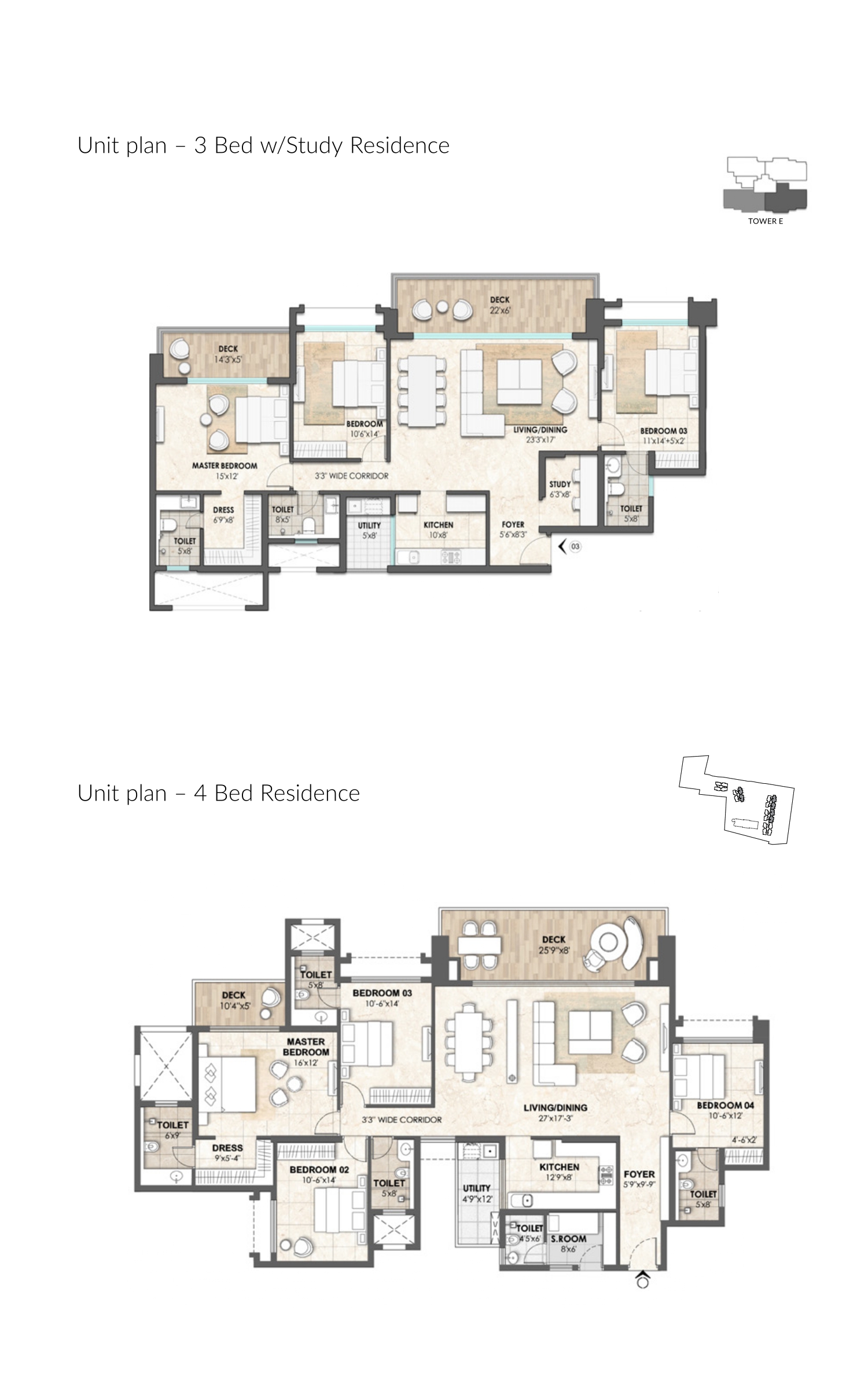 Lodha Azur 4 BHK floor plan