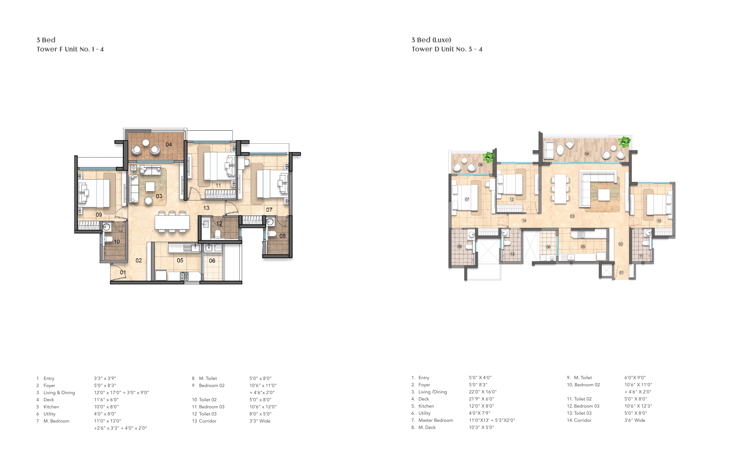 Lodha Haven 3 BHK floor plan