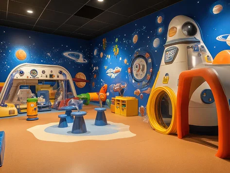Space-Themed Kids Play Area